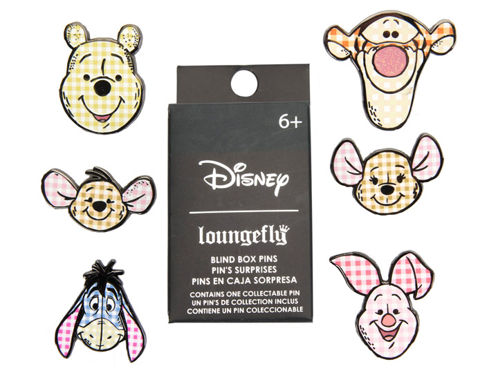 Winnie the Pooh Gingham Box of 12 Random Pins Gallery Image 1