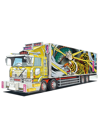 Mini-Deco Next #09 Car Carry Michinoku Truck and Trailer 1/64 Scale Model Kit Gallery Image 2