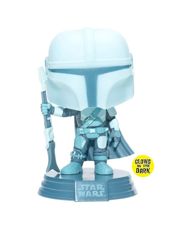 Pop! Star Wars: The Mandalorian - The Mandalorian Hologram Glow-in-the-Dark Exclusive Gallery Image 2