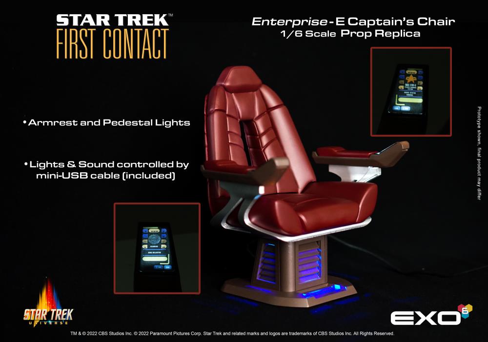 Star Trek: First Contact Enterprise-E Captain’s Chair 1/6 Scale Prop Replica Gallery Image 8