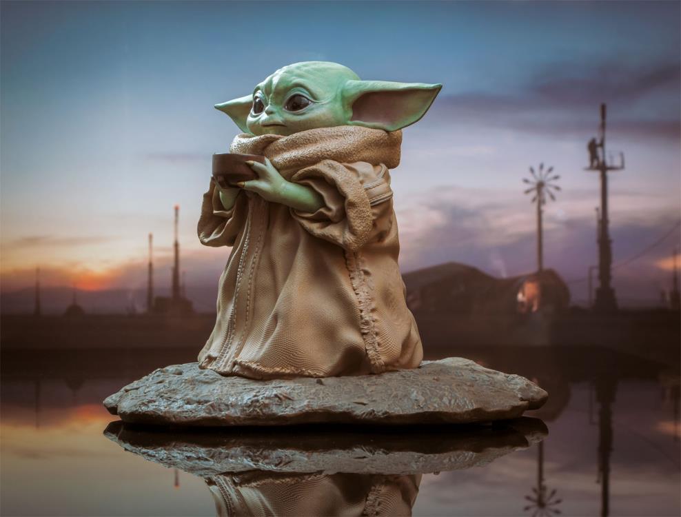 The Mandalorian Milestones The Child with Soup 1/2 Scale Limited Edition Statue Gallery Image 5