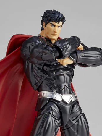 DC Comics: The New 52 Amazing Yamaguchi Revoltech No.027EX Superman (Black Suit) Action Figure Gallery Image 2
