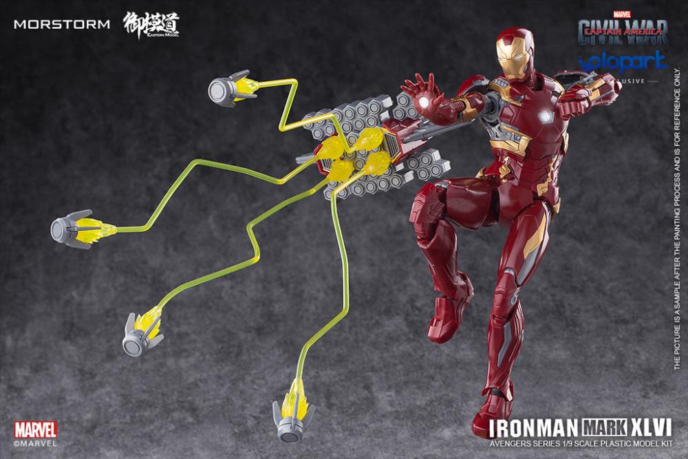 Captain America: Civil War Iron Man Mark 46 Normal (Standard Version) 1/9 Scale Model Kit Gallery Image 9