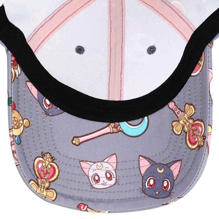 Sailor Moon Luna and Artemis Pre-Curved Snapback Hat Gallery Image 5