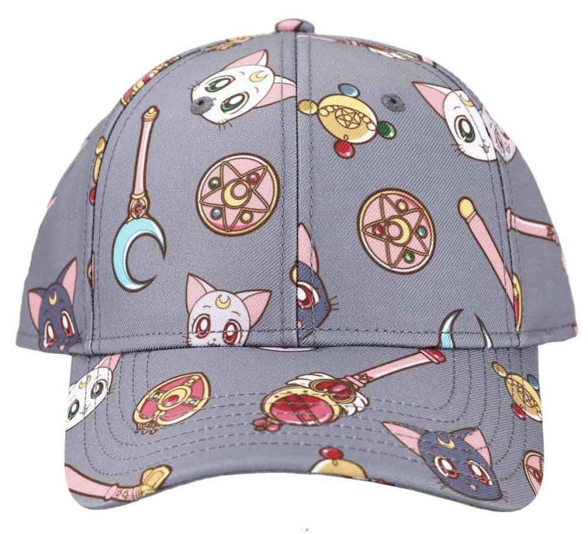 Sailor Moon Luna and Artemis Pre-Curved Snapback Hat Gallery Image 4