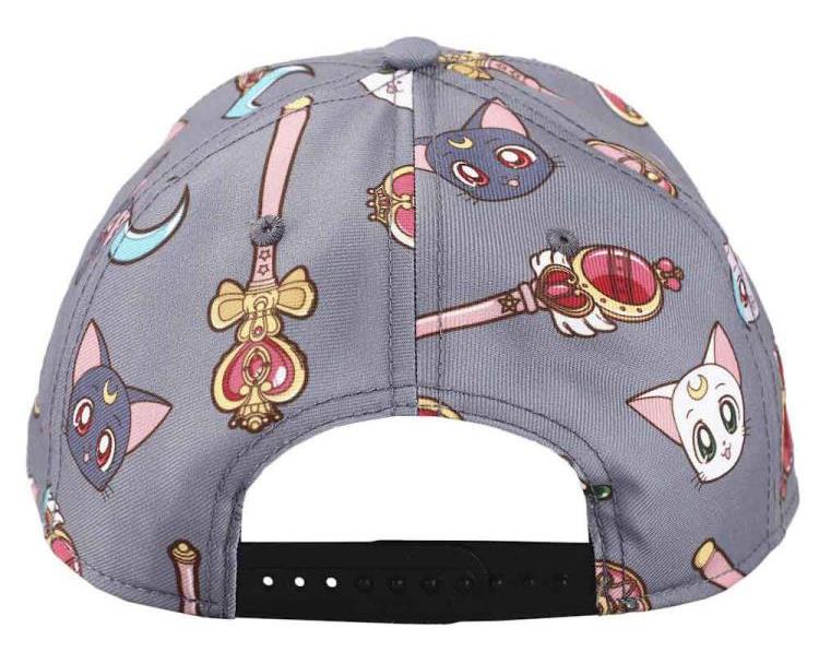 Sailor Moon Luna and Artemis Pre-Curved Snapback Hat Gallery Image 6