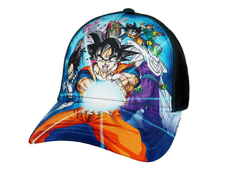 Dragon Ball Z Pre-Curved Athletic Mesh Youth Snapback Hat Gallery Image 1