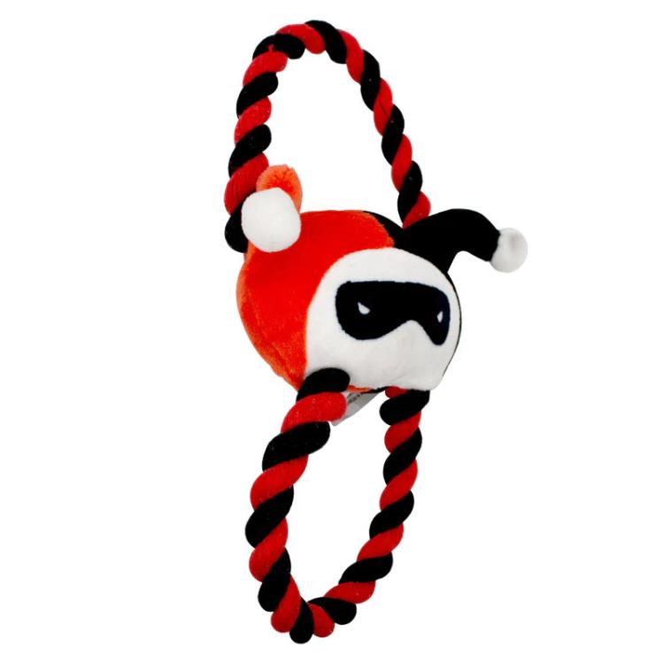 DC Harley Quinn Face Plush Round Rope Dog Toy Gallery Image 3