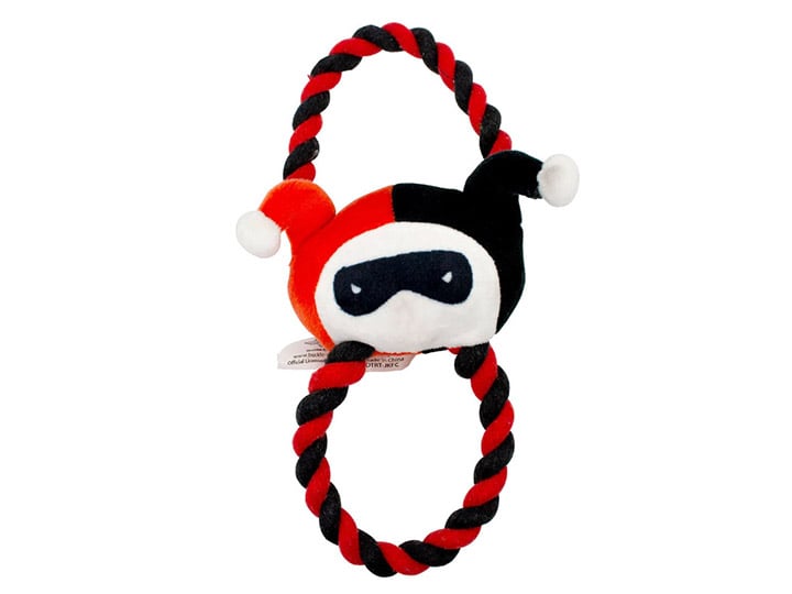 DC Harley Quinn Face Plush Round Rope Dog Toy Gallery Image 1