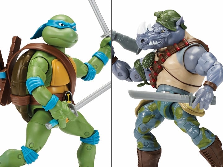 Teenage Mutant Ninja Turtles Classic Leonardo Vs. Rocksteady Two-Pack Gallery Image 1