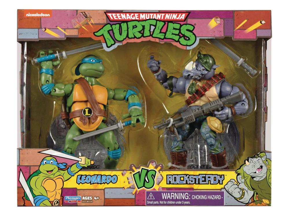 Teenage Mutant Ninja Turtles Classic Leonardo Vs. Rocksteady Two-Pack Gallery Image 6