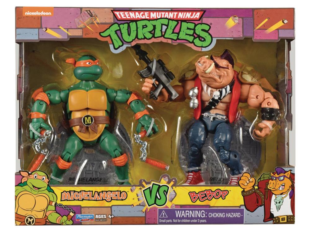 Teenage Mutant Ninja Turtles Classic Michelangelo Vs. Bebop Two-Pack