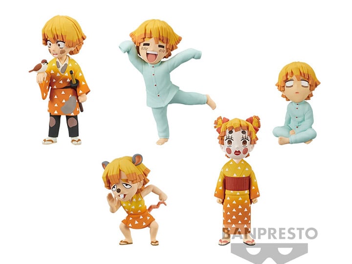 Demon Slayer: Kimetsu No Yaiba World Collectable Figure Zenitsu Agatsuma Collection Set of 5 Figures Gallery Image 1