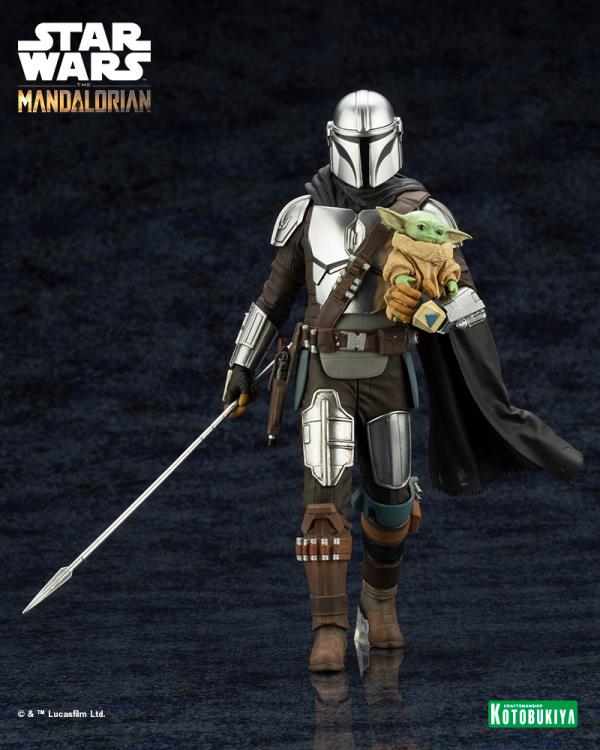 The Mandalorian ArtFX+ The Mandalorian & Grogu with Beskar Staff Statue Gallery Image 3