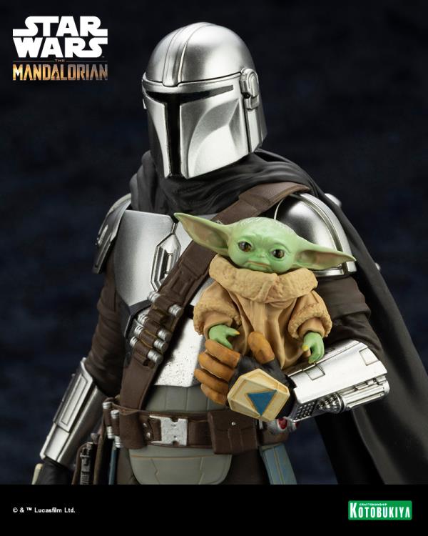 The Mandalorian ArtFX+ The Mandalorian & Grogu with Beskar Staff Statue Gallery Image 12