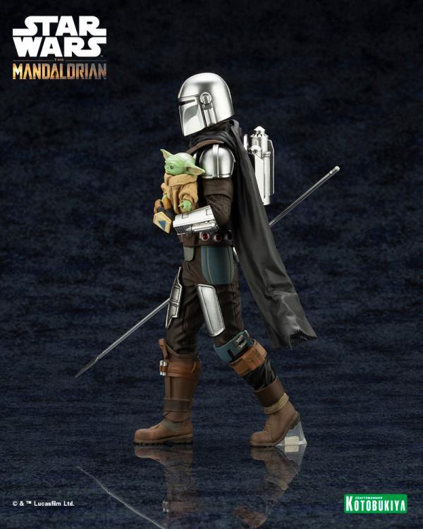 The Mandalorian ArtFX+ The Mandalorian & Grogu with Beskar Staff Statue Gallery Image 9