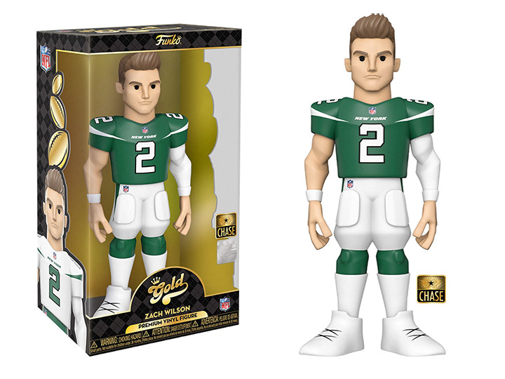 NFL: New York Jets Gold Zach Wilson 12-Inch Premium Vinyl Figure (Chase) Gallery Image 1
