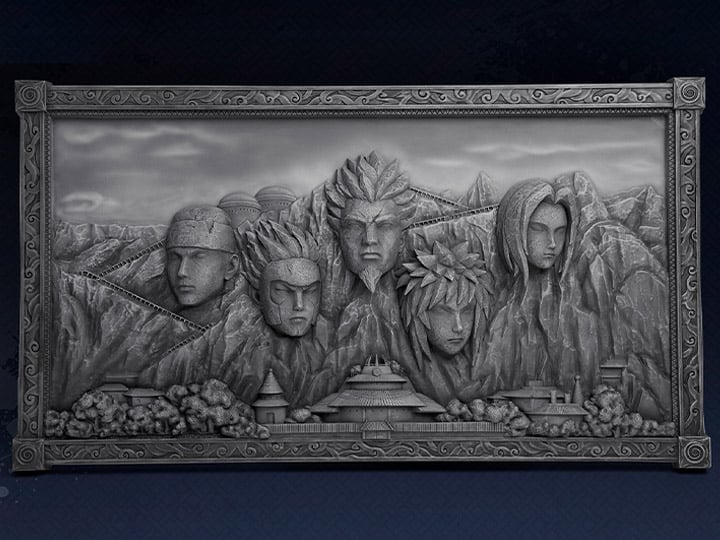 Naruto: Shippuden Hokage Rock (Gray Ver.) 3D Art Frame Gallery Image 1