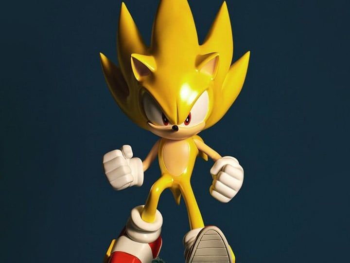 Sonic The Hedgehog Modern Super Sonic Statue Gallery Image 1