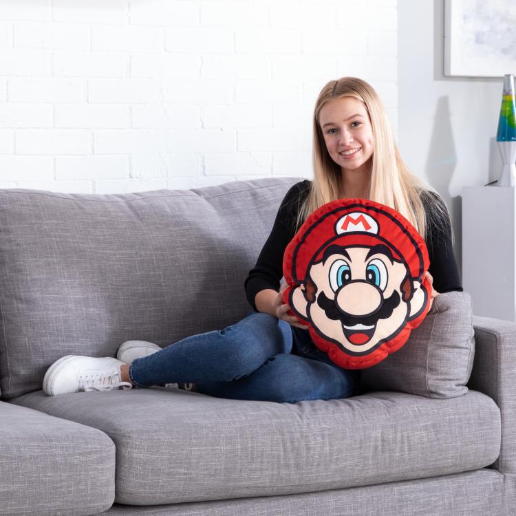 Super Mario Club Mocchi- Mocchi- Mario Head Mega 15-Inch Plush Gallery Image 7