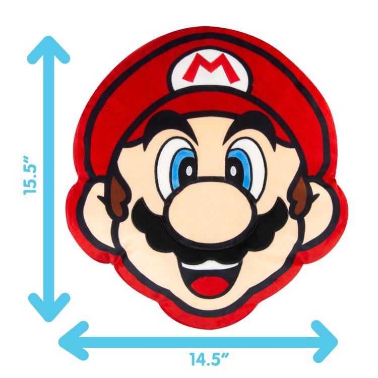 Super Mario Club Mocchi- Mocchi- Mario Head Mega 15-Inch Plush Gallery Image 5