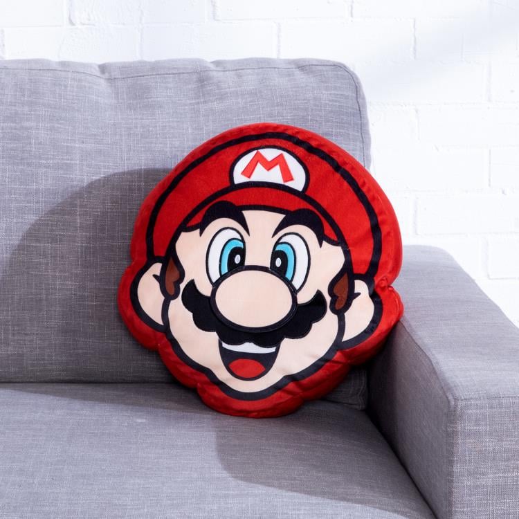 Super Mario Club Mocchi- Mocchi- Mario Head Mega 15-Inch Plush Gallery Image 6