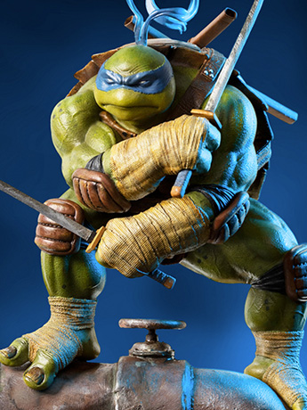 Teenage Mutant Ninja Turtles Battle Diorama Series Leonardo 1/10 Art Scale Statue Gallery Image 2