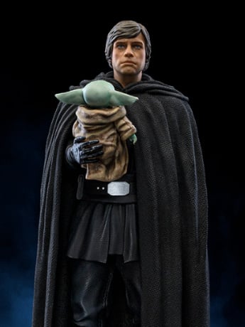 The Mandalorian Luke Skywalker & Grogu 1/10 Art Scale Statue Gallery Image 2