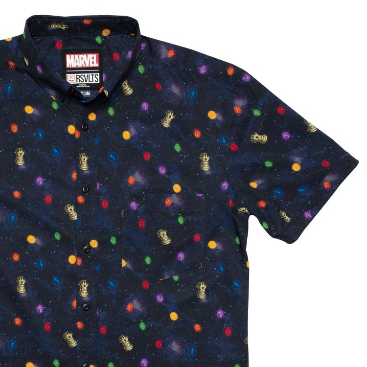 Marvel Little Things: Perfectly Balanced Short Sleeve Button Up Shirt Gallery Image 3