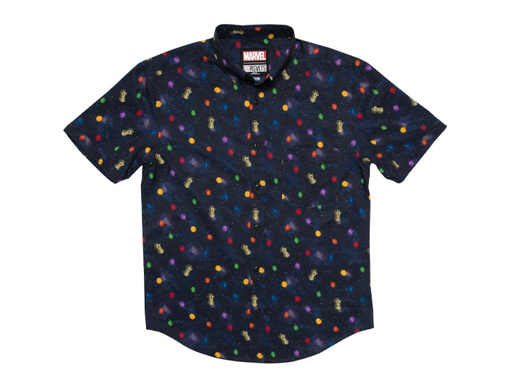 Marvel Little Things: Perfectly Balanced Short Sleeve Button Up Shirt Gallery Image 1