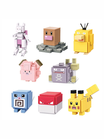 Pokemon Quest Qman Wave 2 Box of 8 Random Building Blocks Sets Gallery Image 2