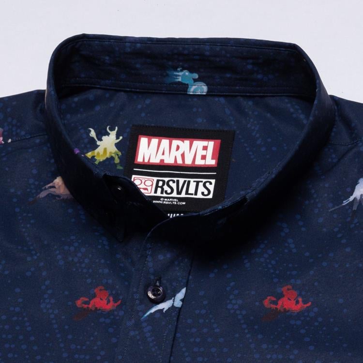 Marvel Little Things: Avengers Short Sleeve Button Up Shirt Gallery Image 4
