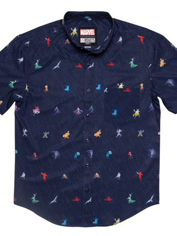 Marvel Little Things: Avengers Short Sleeve Button Up Shirt Gallery Image 2