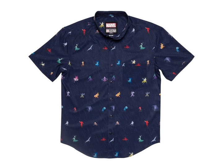 Marvel Little Things: Avengers Short Sleeve Button Up Shirt Gallery Image 1