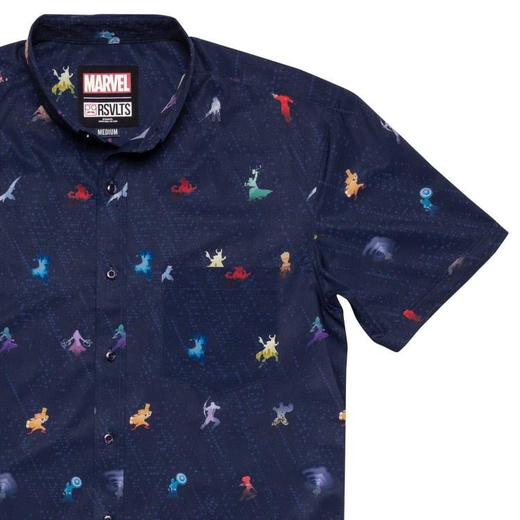Marvel Little Things: Avengers Short Sleeve Button Up Shirt Gallery Image 3