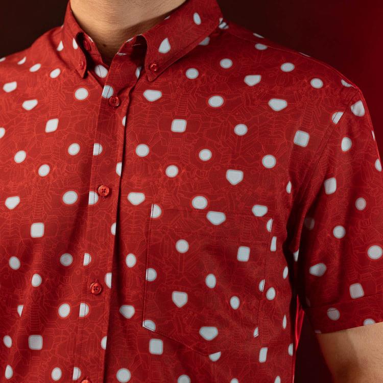 Marvel Little Things: Iron Man Short Sleeve Button Up Shirt Gallery Image 8