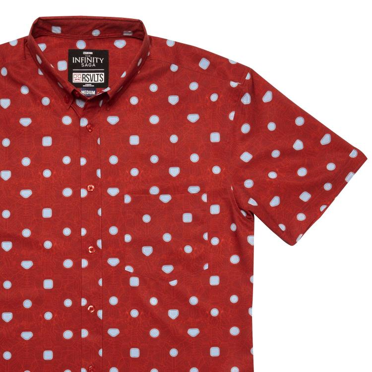 Marvel Little Things: Iron Man Short Sleeve Button Up Shirt Gallery Image 3