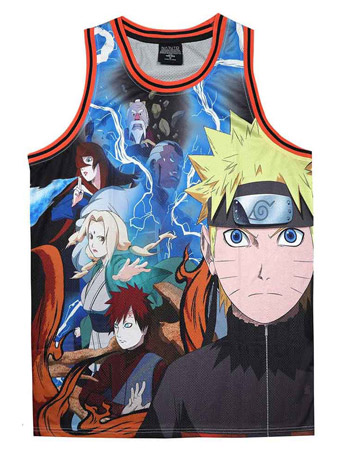 Naruto: Shippuden Sublimated Characters Basketball Jersey Gallery Image 2