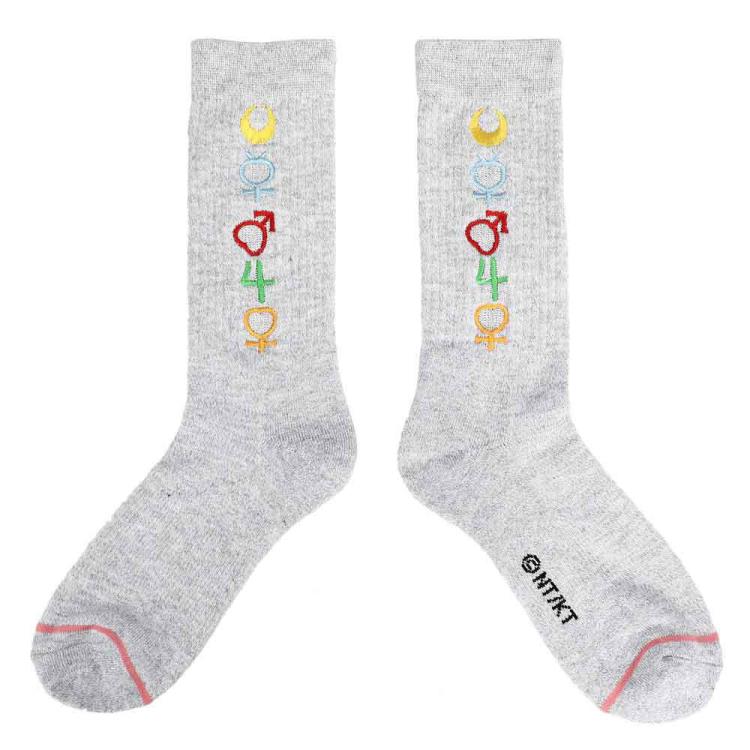 Sailor Moon Crystal Astronomy Symbols Crew Socks Gallery Image 3