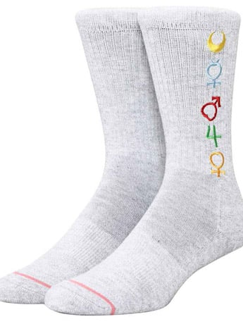 Sailor Moon Crystal Astronomy Symbols Crew Socks Gallery Image 2