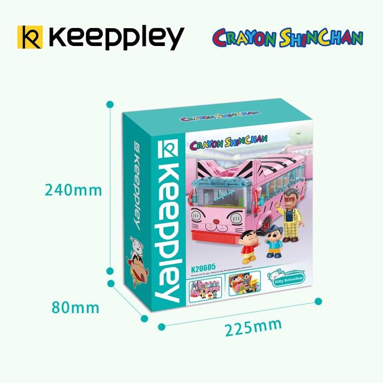 Crayon Shin-chan Cat School Bus Qman Building Block Toy Set Gallery Image 7