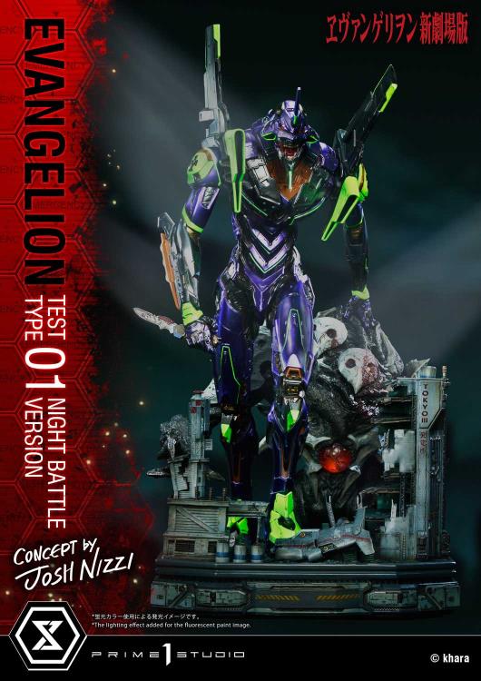 Rebuild of Evangelion Ultimate Diorama Masterline EVA Test Type-01 (Night Battle Ver.) Limited Edition Statue Gallery Image 54