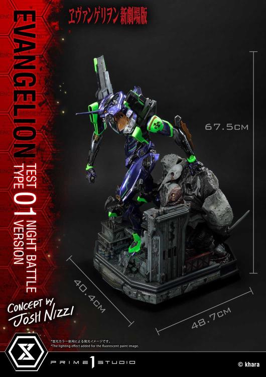 Rebuild of Evangelion Ultimate Diorama Masterline EVA Test Type-01 (Night Battle Ver.) Limited Edition Statue Gallery Image 53