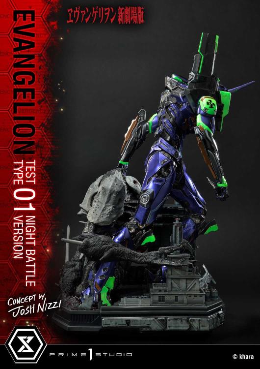 Rebuild of Evangelion Ultimate Diorama Masterline EVA Test Type-01 (Night Battle Ver.) Limited Edition Statue Gallery Image 11