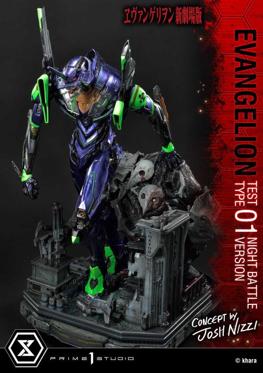 Rebuild of Evangelion Ultimate Diorama Masterline EVA Test Type-01 (Night Battle Ver.) Limited Edition Statue Gallery Image 16