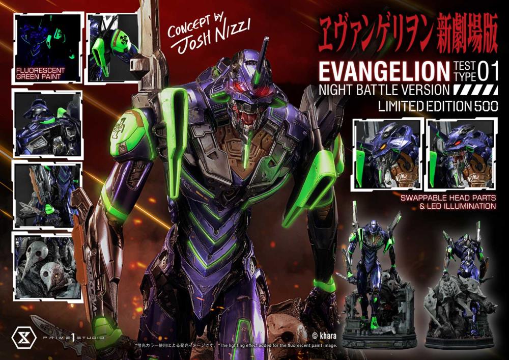 Rebuild of Evangelion Ultimate Diorama Masterline EVA Test Type-01 (Night Battle Ver.) Limited Edition Statue Gallery Image 76