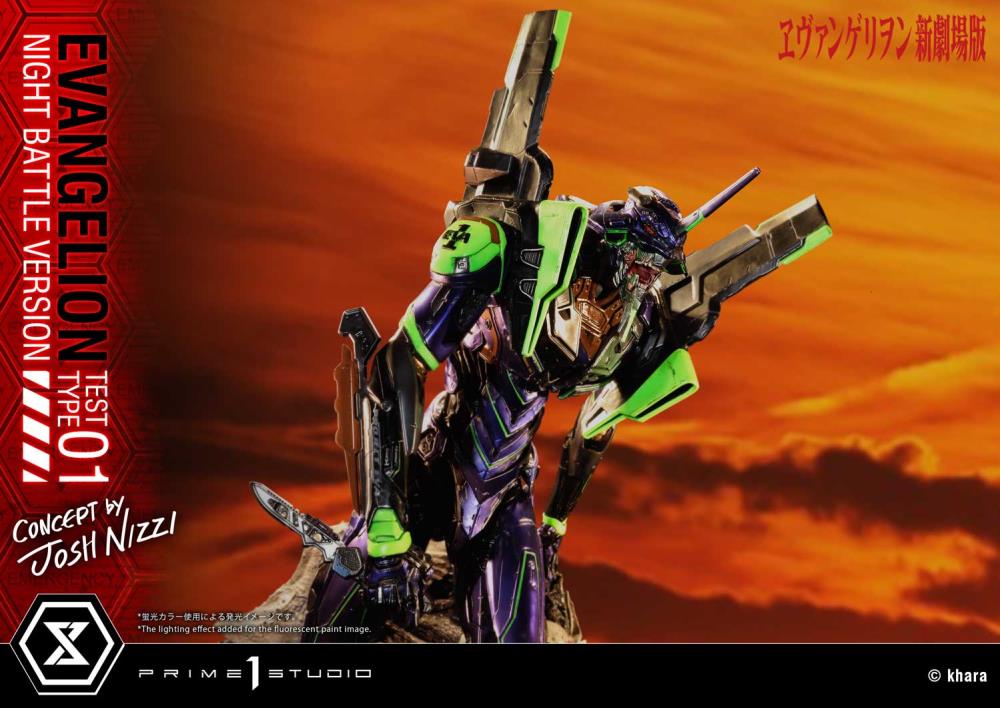 Rebuild of Evangelion Ultimate Diorama Masterline EVA Test Type-01 (Night Battle Ver.) Limited Edition Statue Gallery Image 73