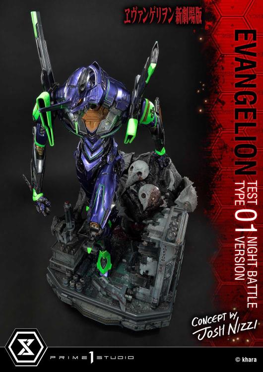 Rebuild of Evangelion Ultimate Diorama Masterline EVA Test Type-01 (Night Battle Ver.) Limited Edition Statue Gallery Image 8