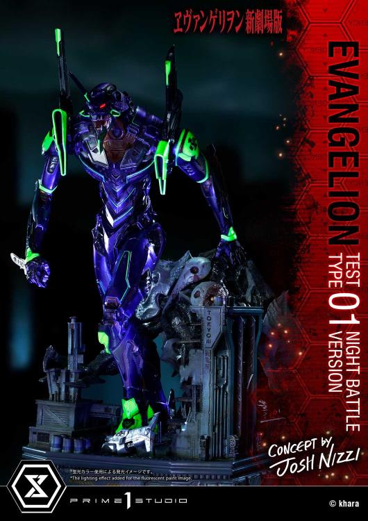 Rebuild of Evangelion Ultimate Diorama Masterline EVA Test Type-01 (Night Battle Ver.) Limited Edition Statue Gallery Image 59