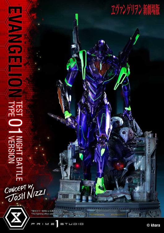 Rebuild of Evangelion Ultimate Diorama Masterline EVA Test Type-01 (Night Battle Ver.) Limited Edition Statue Gallery Image 58